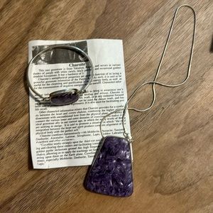 JM havet jewelers charoite necklace and bracelet set